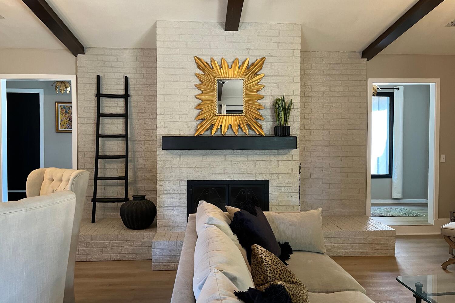 8508 Jordan Drive Lubbock, TX 79423 - Photo 7 of 34 a living room with furniture and a fireplace