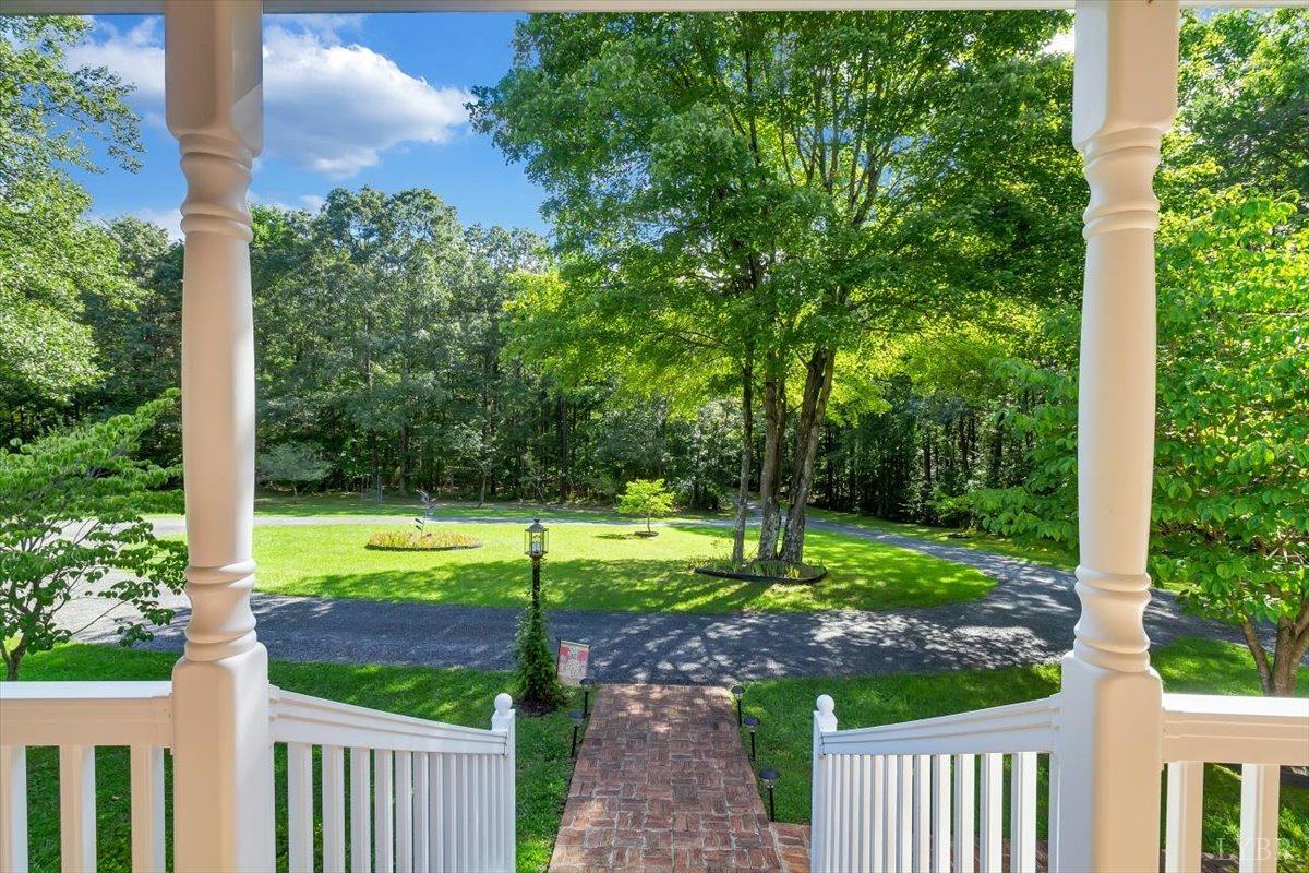 737 Homeplace Road Rustburg, VA 24588 - Photo 4 of 73 a view of a yard with large trees and wooden fence