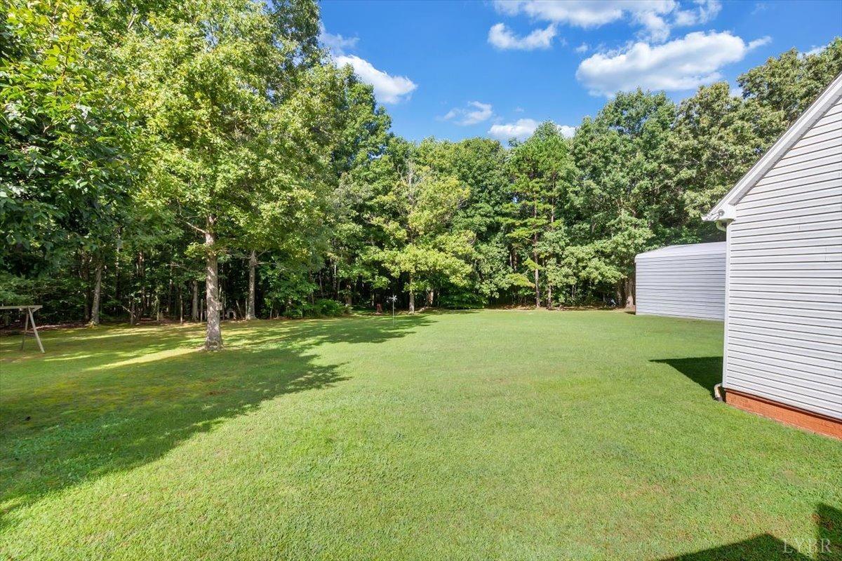 737 Homeplace Road Rustburg, VA 24588 - Photo 49 of 73 a backyard of a house with plants and large trees