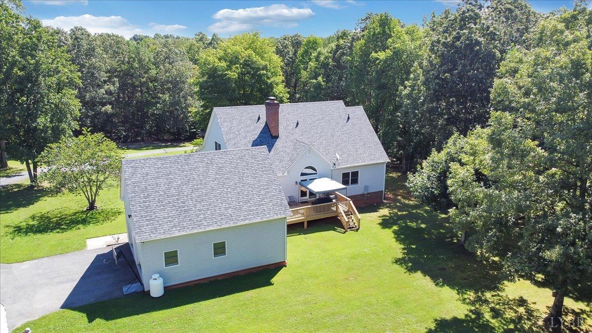 737 Homeplace Road Rustburg, VA 24588 - Photo 59 of 73 an aerial view of a house with swimming pool and big yard