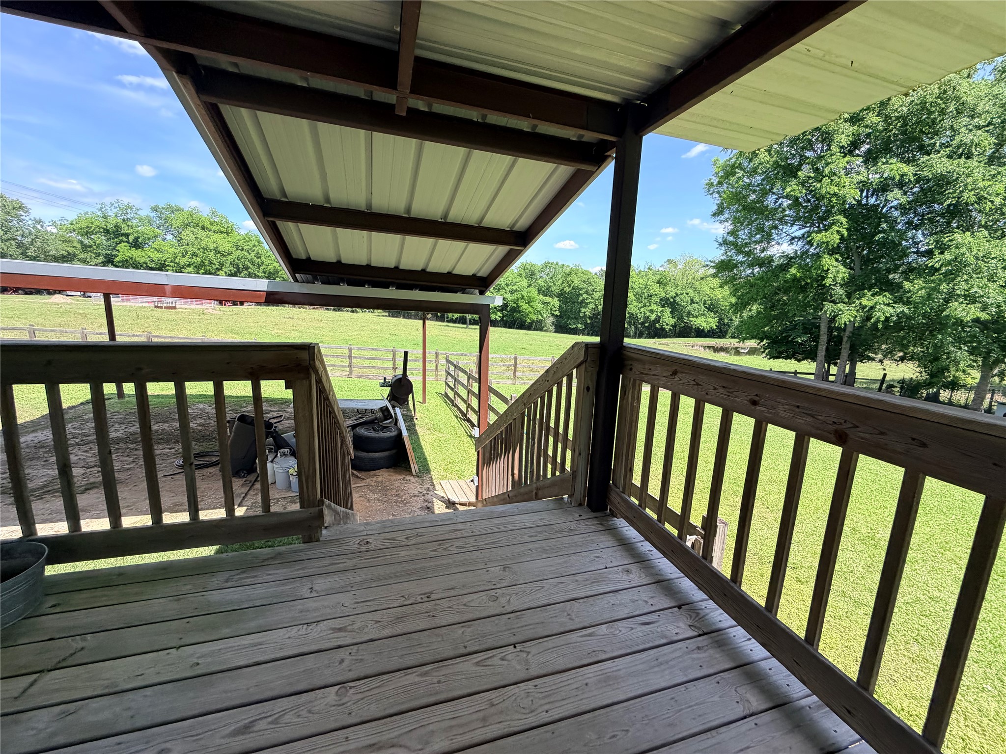 263 Camden Road Chester, TX 75936 - Photo 41 of 49 a view of deck with wooden floor and outdoor seating