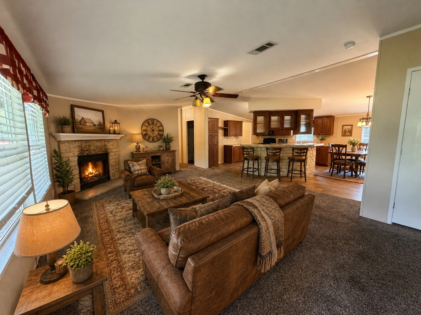 263 Camden Road Chester, TX 75936 - Photo 8 of 49 a living room with furniture and a fireplace