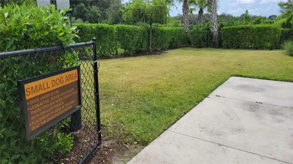 a view of a park with a bench and trees