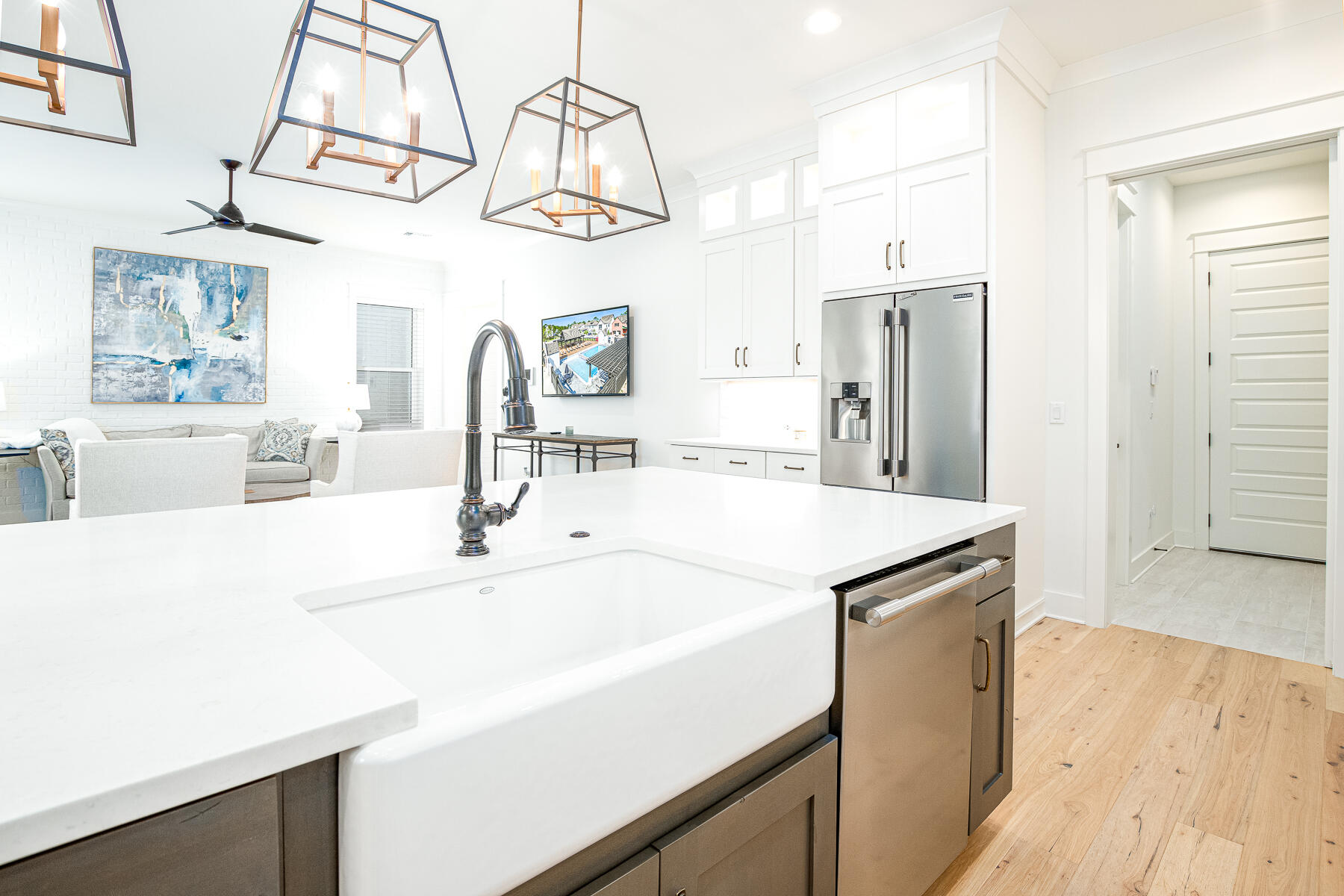 299 Ridgewalk Circle Santa Rosa Beach, FL 32459 - Photo 12 of 46 a kitchen with a sink and refrigerator