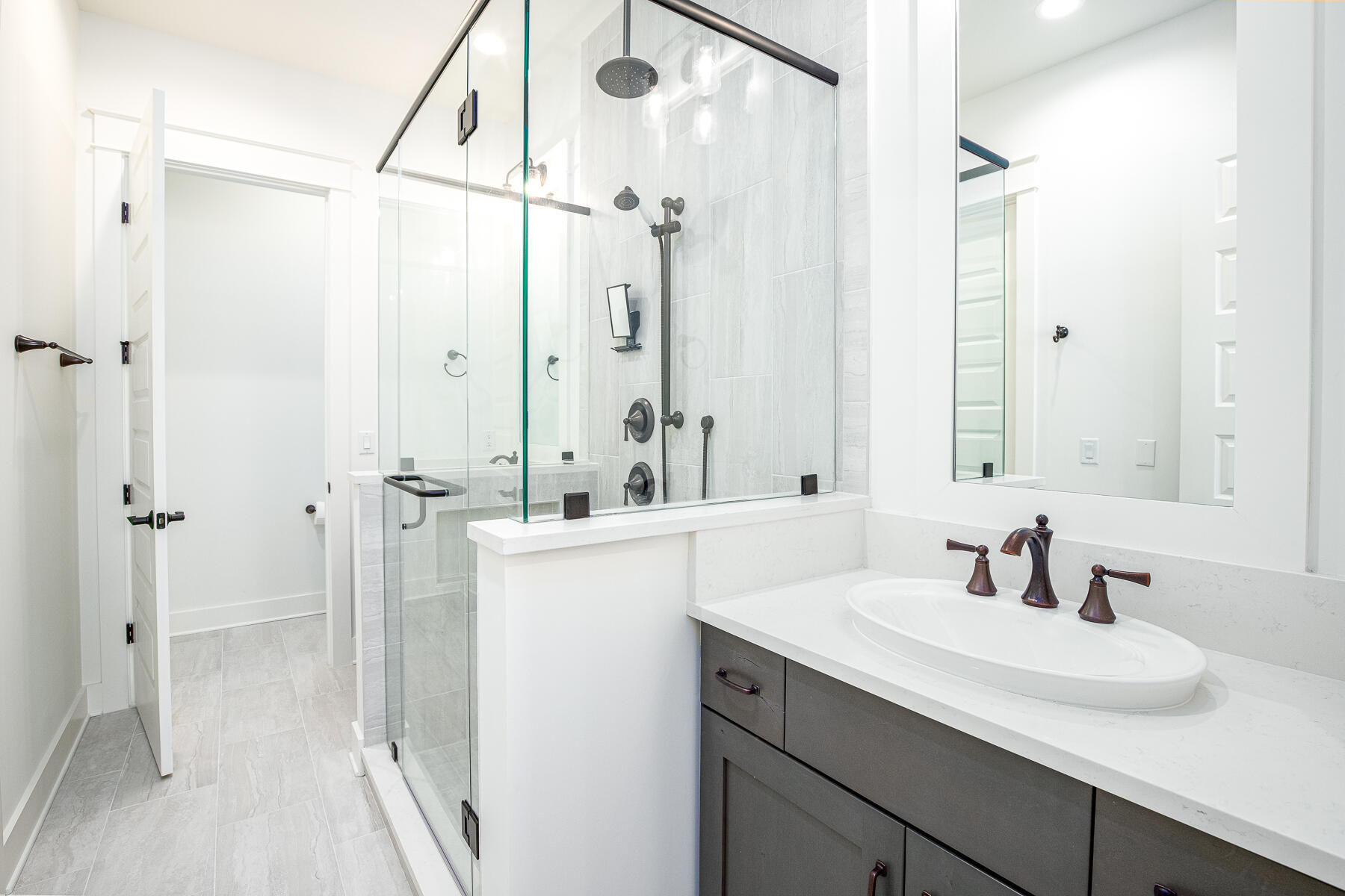 299 Ridgewalk Circle Santa Rosa Beach, FL 32459 - Photo 20 of 46 a bathroom with a sink double vanity and a mirror