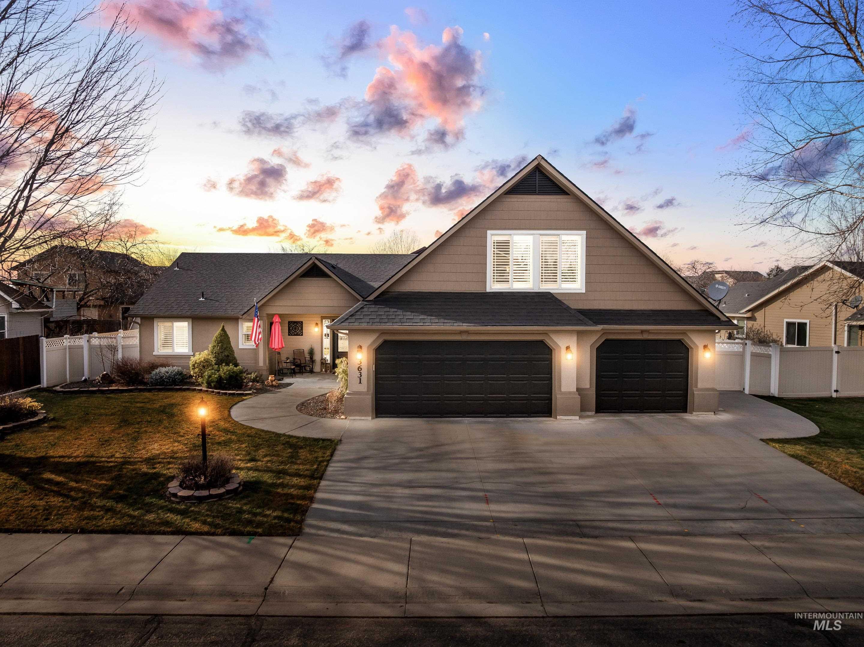 3631 North Alexis Way Meridian, ID 83646 - Photo 48 of 49 Craftsman-style home featuring concrete driveway, an attached garage, stucco siding, and roof with shingles
