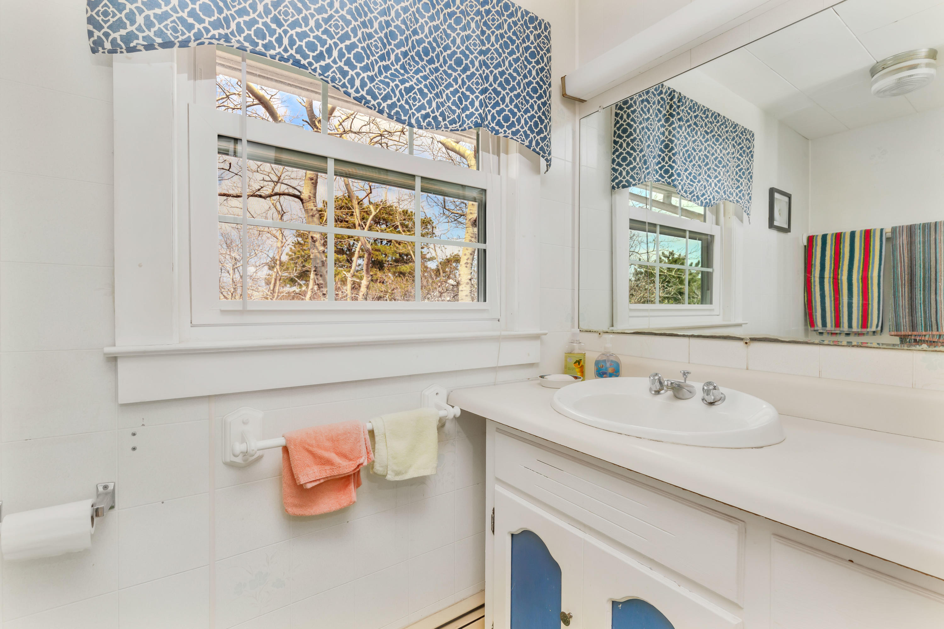 148 Shore Road, Unit 2 Truro, MA 02666 - Photo 12 of 16 a bathroom with a sink vanity and a mirror