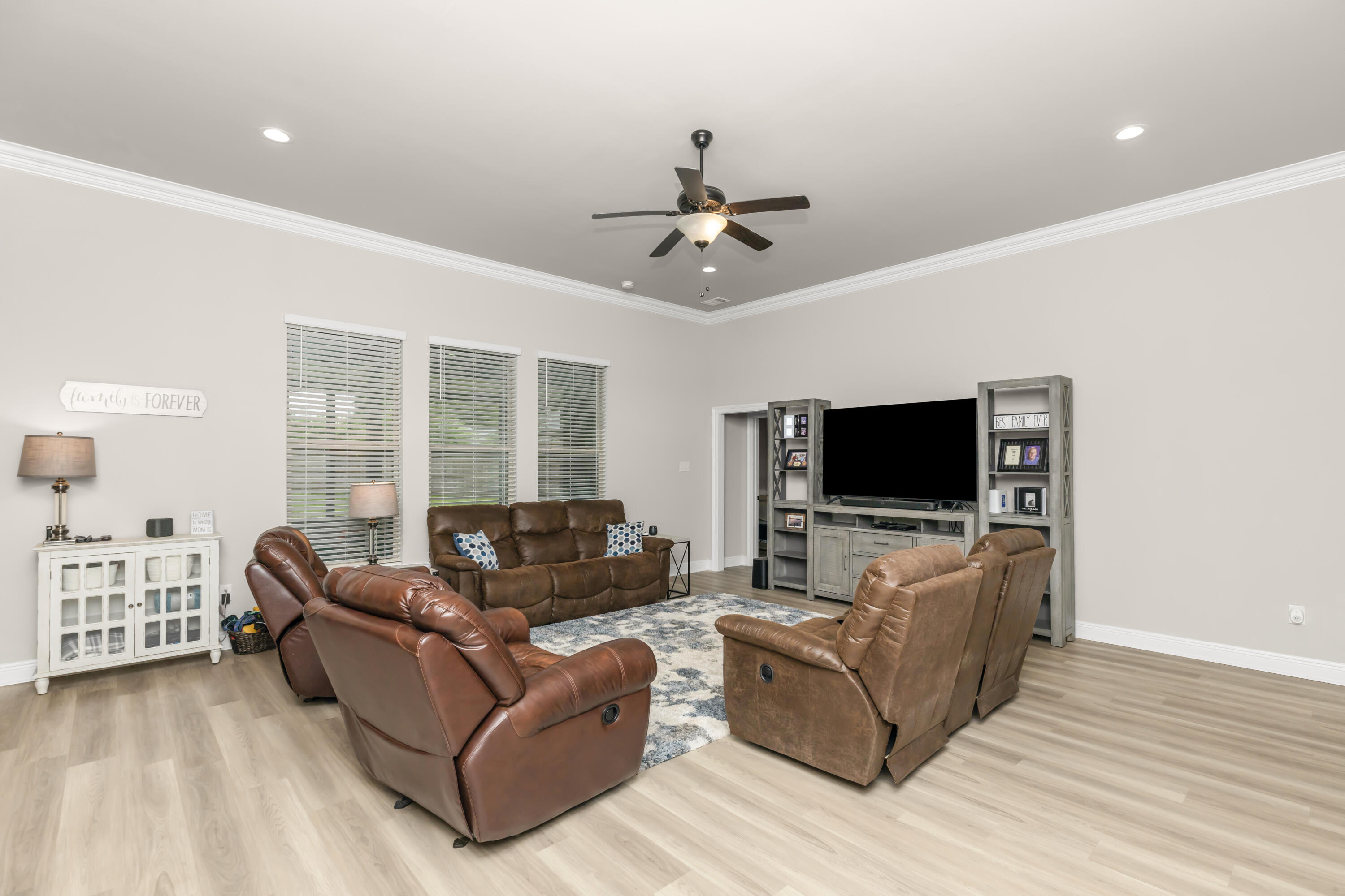 4729 Sago Palm Circle Pace, FL 32571 - Photo 4 of 29 a living room with furniture and a flat screen tv