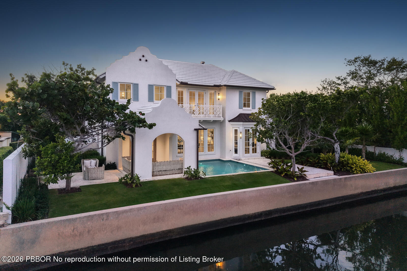 2219 Ibis Isle Road East Palm Beach, FL 33480 - Photo 46 of 64 Twilight Rear Exterior