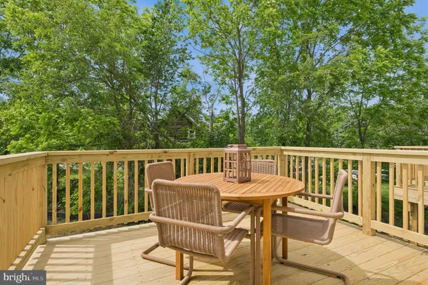 a view of a deck
