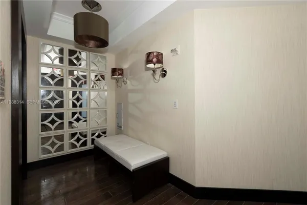 a city view with tall buildings