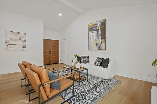 a view of a livingroom with furniture