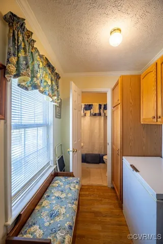 a bathroom with a bathtub and toilet