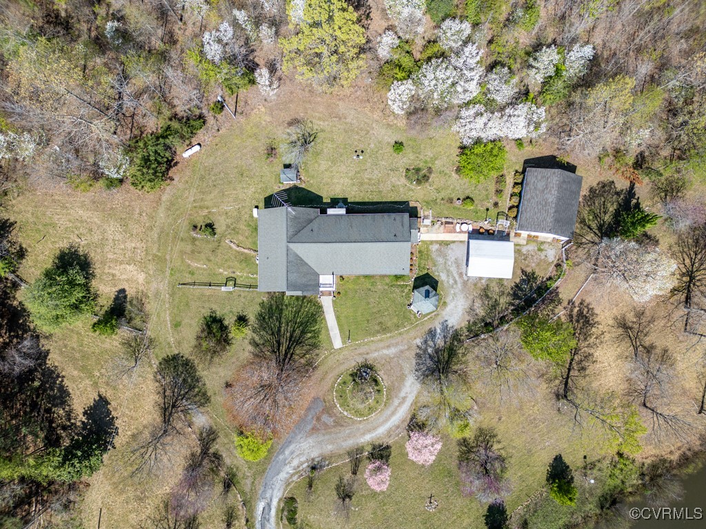1416 Snead Spring Road Crewe, VA 23930 - Photo 34 of 35 an aerial view of a house with a yard