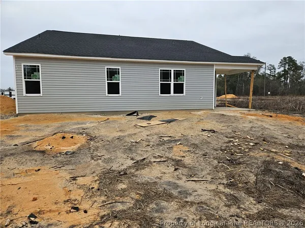 a backyard of a house