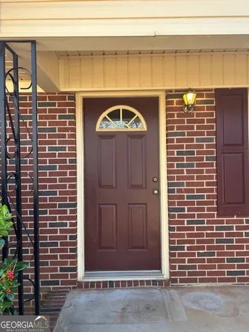 a front view of a building