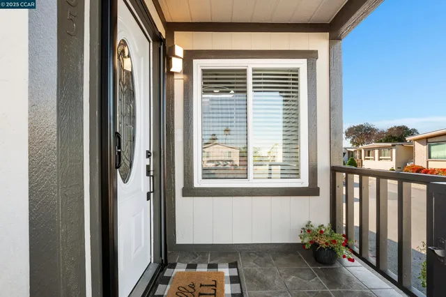 a view of an entryway with a window