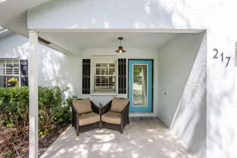 a view of a entryway door front of house