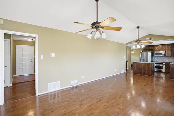 a workspace with furniture and window