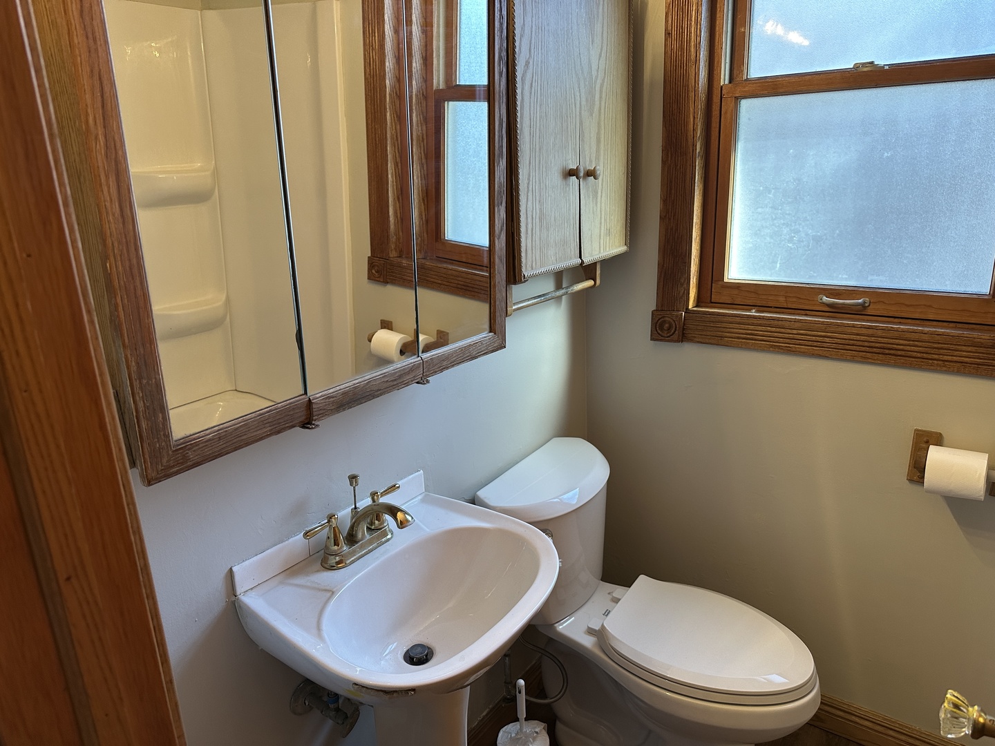 542 Sycamore Road DeKalb, IL 60115 - Photo 10 of 17 a bathroom with a toilet a sink and a mirror