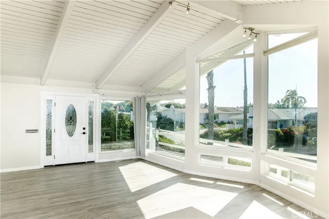 a view of a garden from a windows