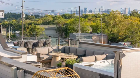 a view of an outdoor seating