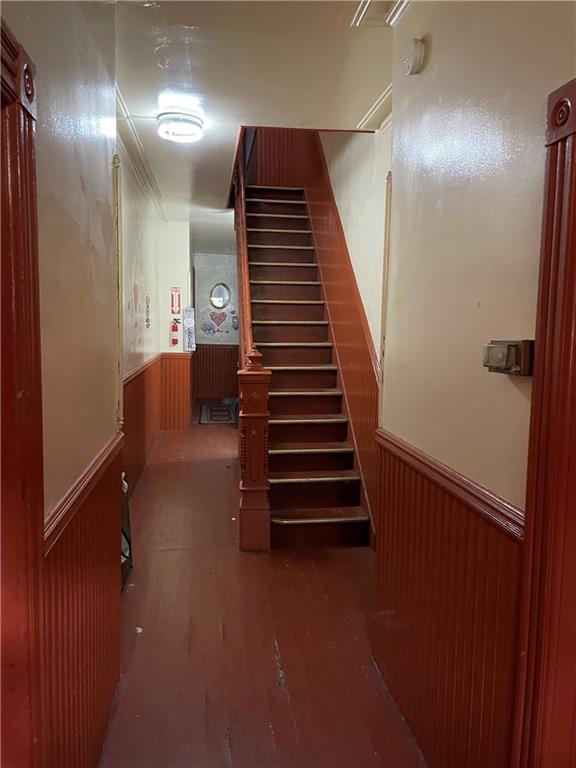 168 Bleecker Street Brooklyn, NY 11221 - Photo 4 of 18 a view of entryway and hall with wooden floor