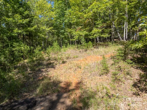 a view of a lake with a deck