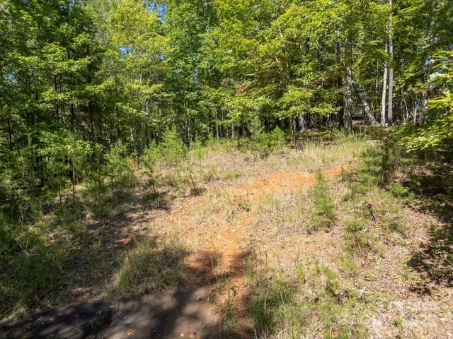 a view of a lake with a deck