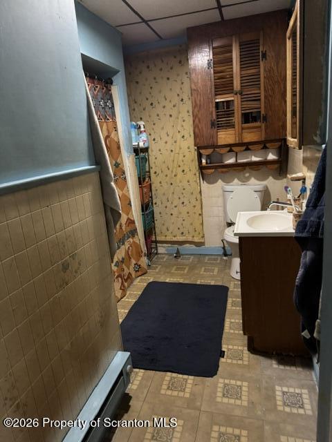 343 Phelps Street Scranton, PA 18509 - Photo 8 of 20 a bathroom with a sink a toilet and mirror