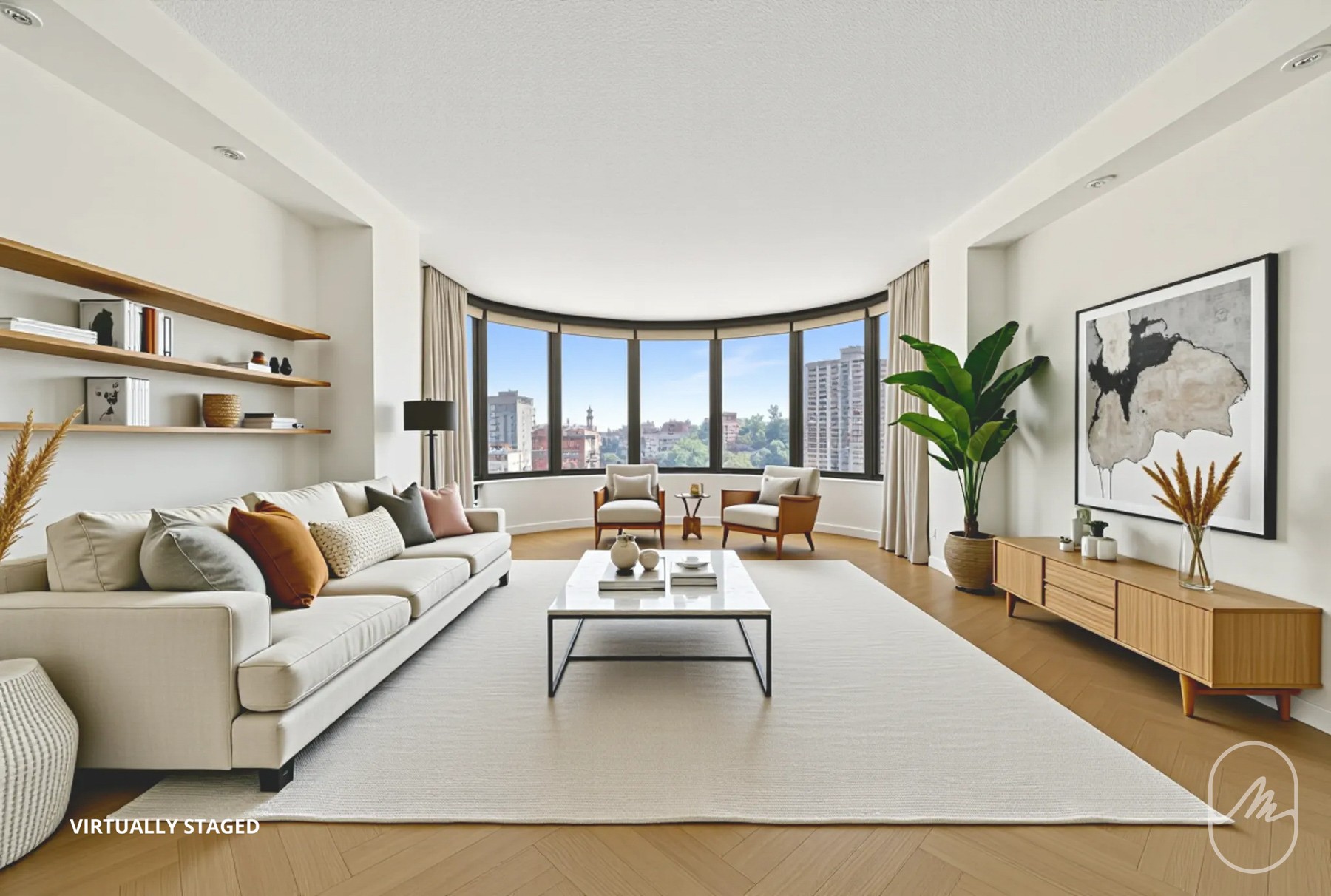 330 East 38th Street, Unit 23Q Manhattan, NY 10016 - Photo 1 of 30 a living room with furniture and a large window