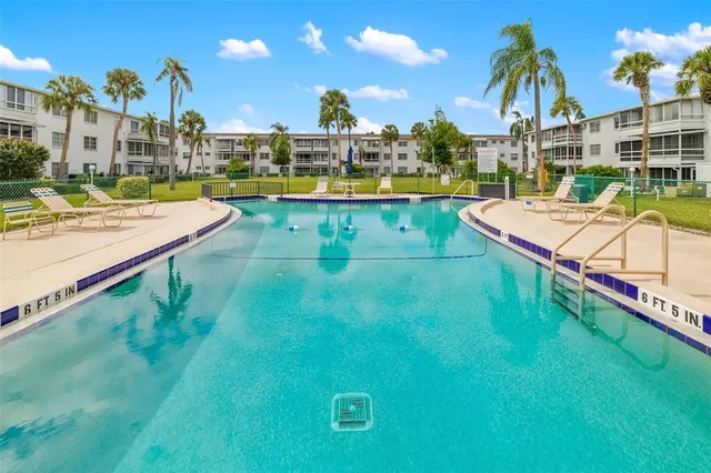 swimming pool with a book bed and a couch