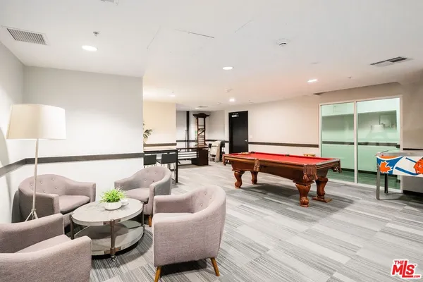 a room with furniture and a table