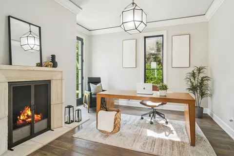 a view of hallway with washer and dryer