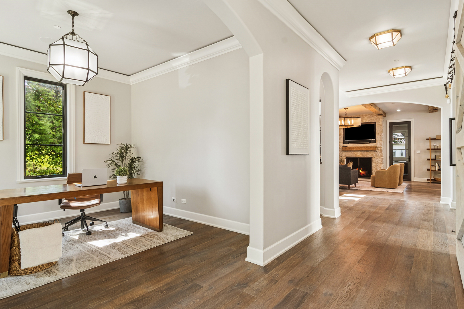 636 South Division Street Barrington, IL 60010 - Photo 10 of 61 a view of a room with wooden floor furniture and windows
