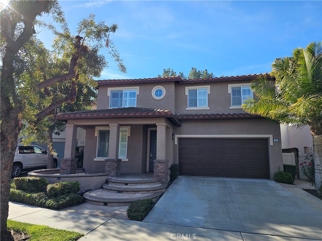a front view of a house with entertaining space