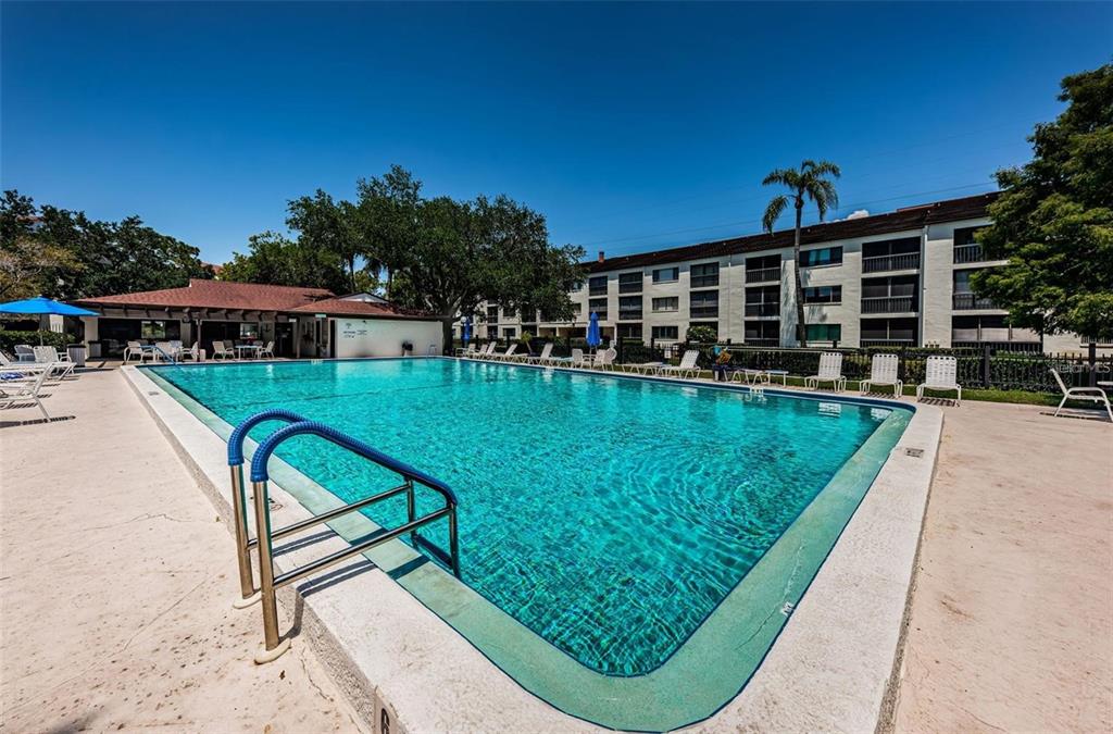 2579 Countryside Boulevard, Unit 203 Clearwater, FL 33761 - Photo 5 of 37 a view of swimming pool with outdoor seating