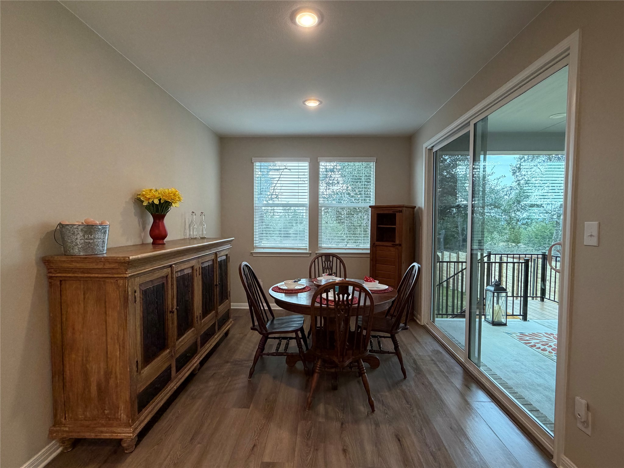 549 Raleigh Drive Georgetown, TX 78633 - Photo 16 of 29 a view of a dining room with furniture window and outside view