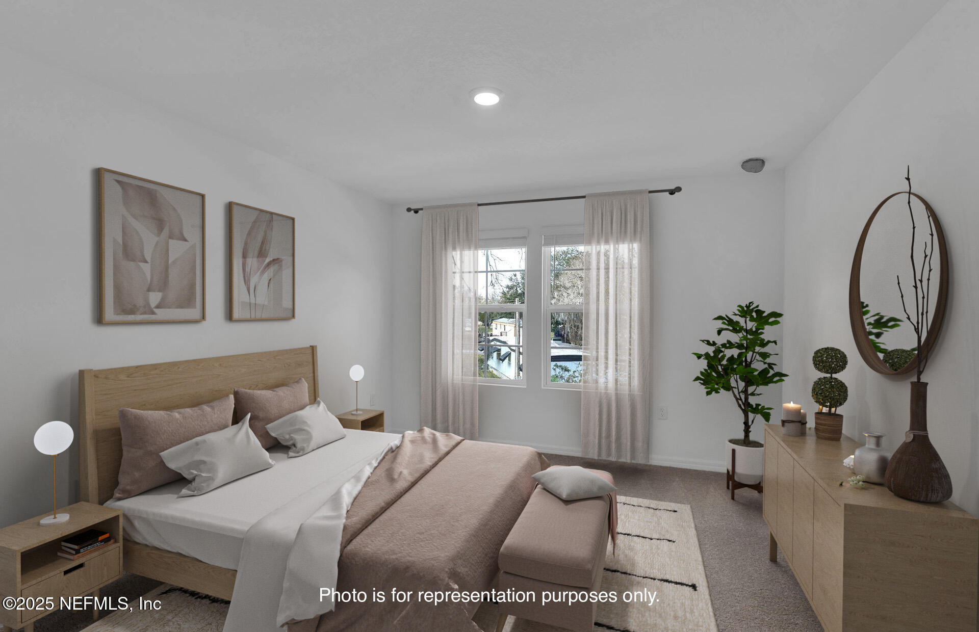 1916 Normandy Pines Lane Jacksonville, FL 32221 - Photo 17 of 21 a bedroom with bed and a potted plant