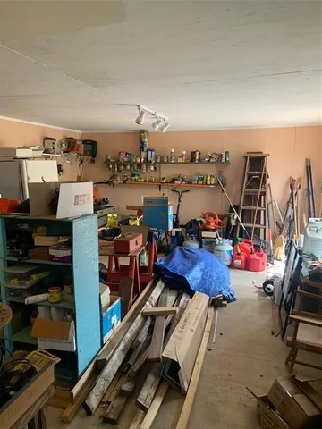 a view of a swimming pool and a yard