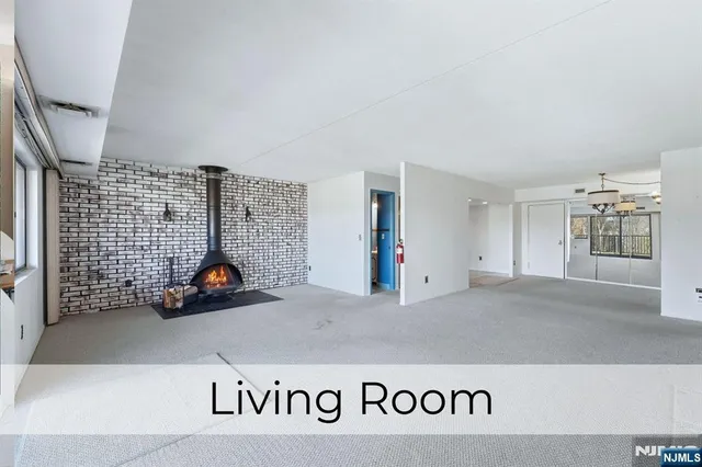 a view of livingroom and garage