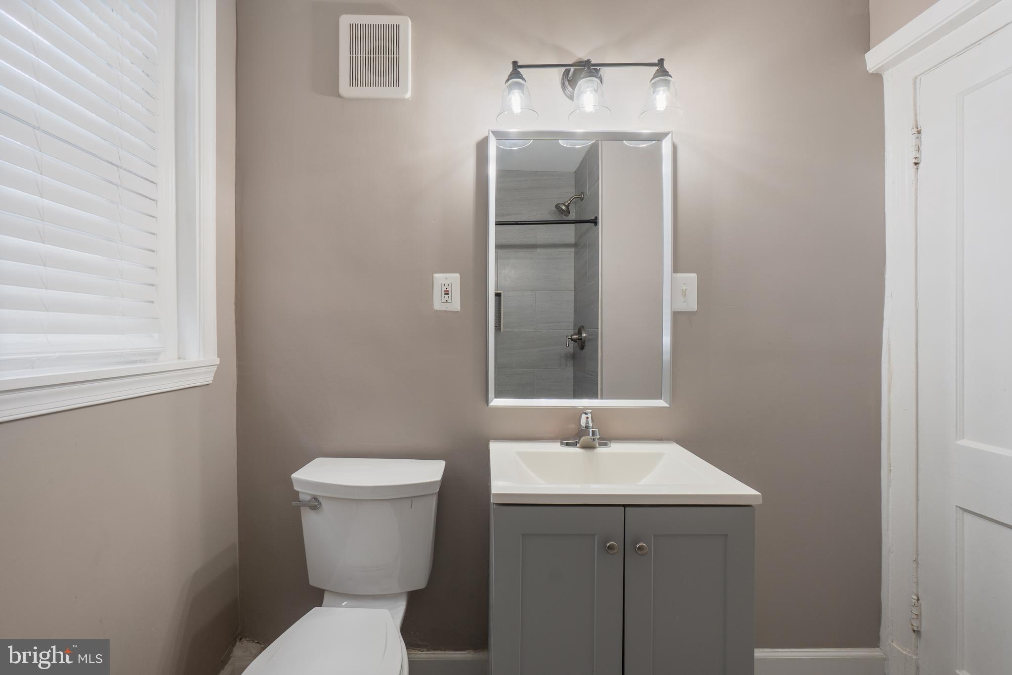 1526 V Street Southeast, Unit 2 Washington, DC 20020 - Photo 17 of 24 a bathroom with a sink toilet and mirror