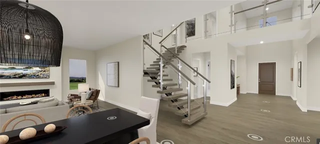 a view of livingroom with furniture and wooden floor