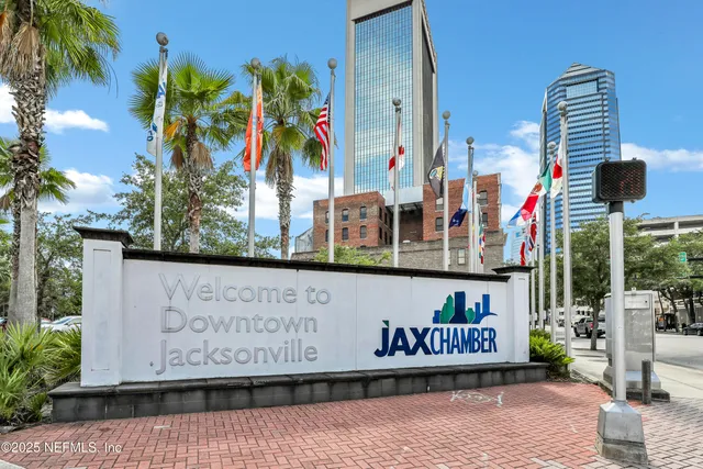 a view of a city from a balcony