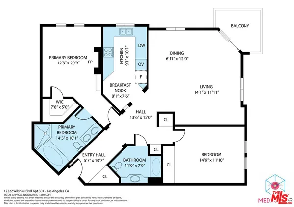 $888,000 | 12222 Wilshire Boulevard, Unit 301, Los Angeles, CA 90025
