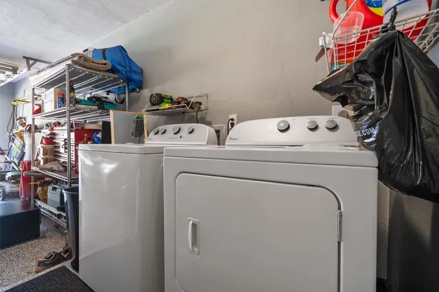 a front view of a house with patio