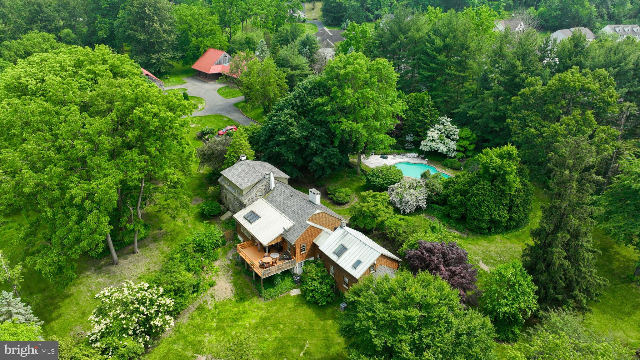 705 Schoffers Road Birdsboro, PA 19508 - Photo 6 of 106 an aerial view of a house with yard