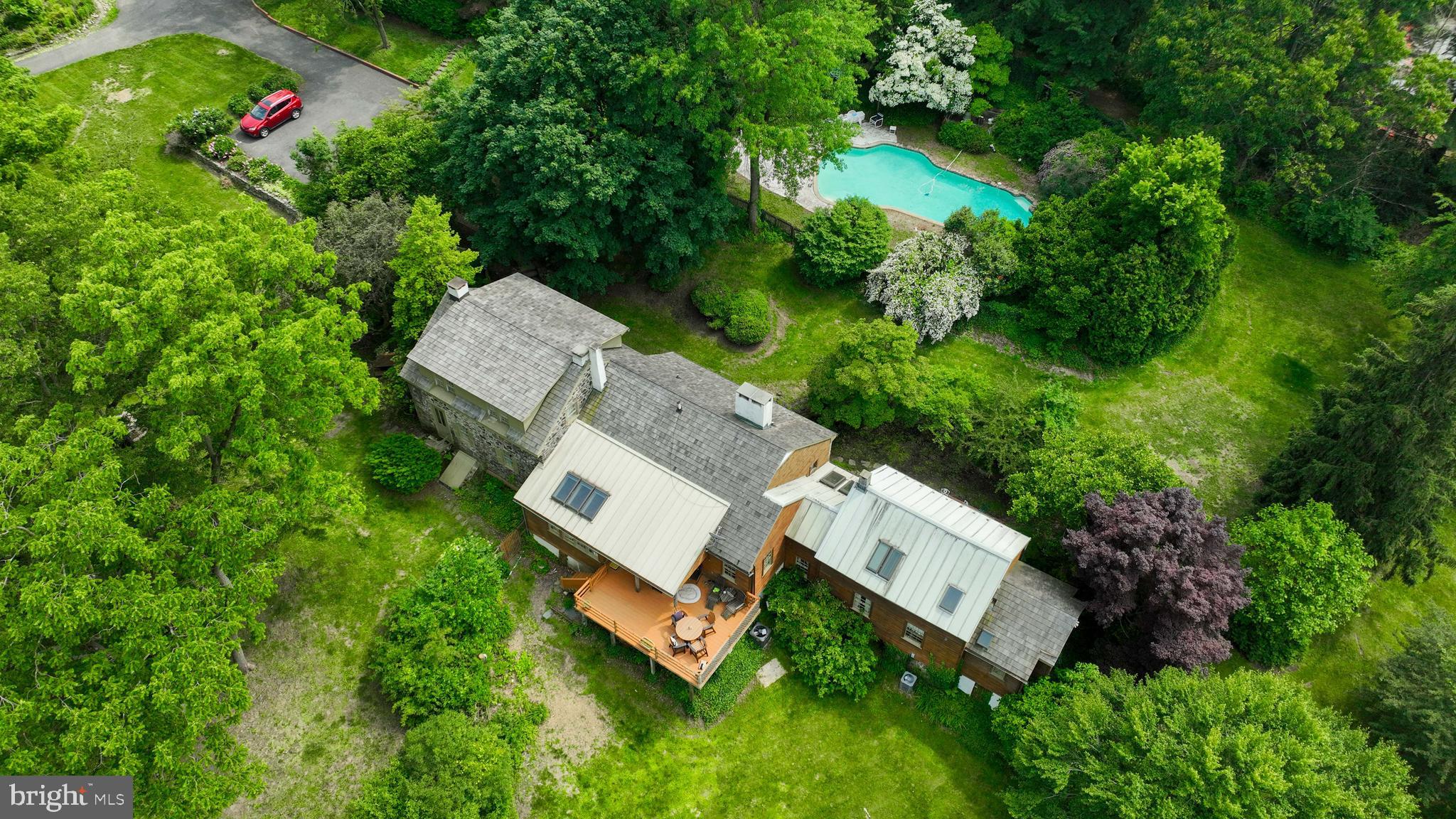 705 Schoffers Road Birdsboro, PA 19508 - Photo 10 of 106 an aerial view of residential house with outdoor space and trees all around