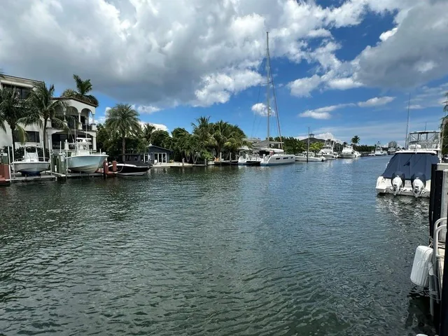 a view of a lake with houses