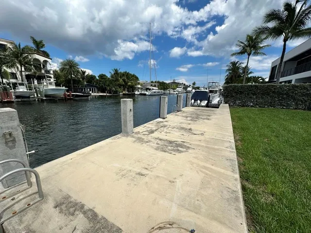 a view of a lake with a house